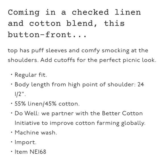 Madewell gingham blouse - Picture 7 of 7